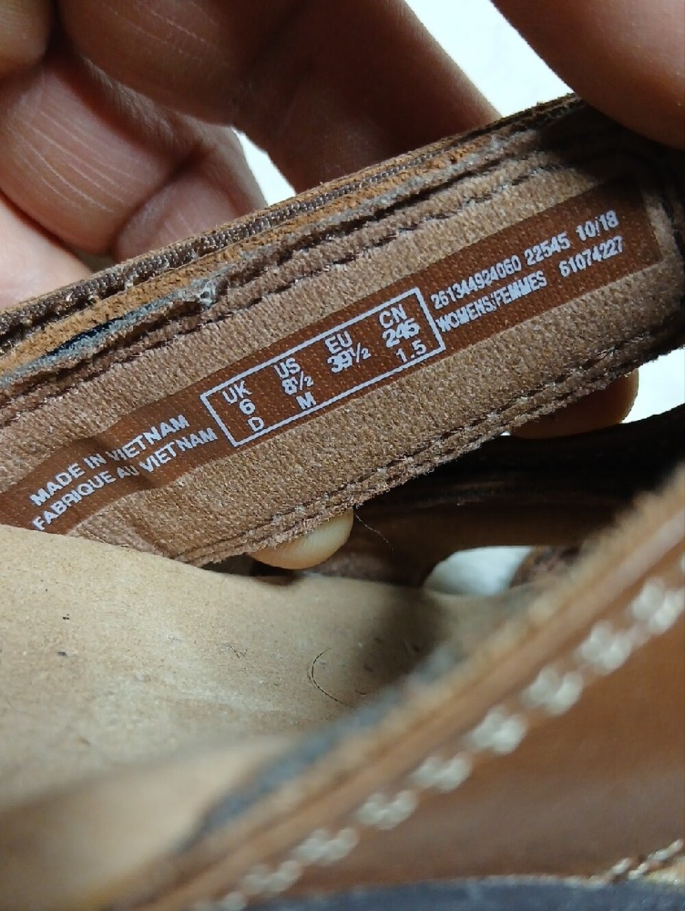Clarks Brown Triple-Strap Leather Slide Sandals Size 8.5 Womans - Picture 7 of 7